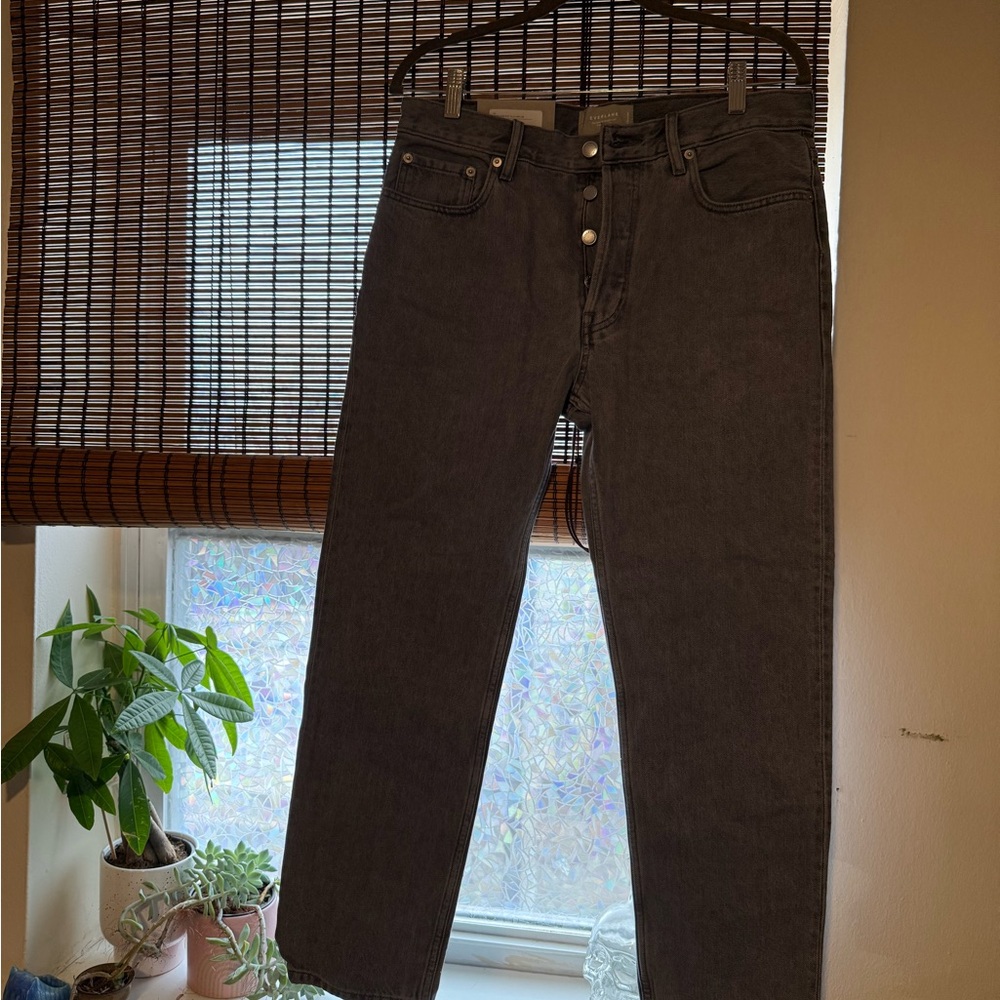 Everlane washed black (Grey) Straight-Leg Jeans